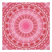 Crimson and Pink Mandala Pattern Poster (Vorderseite)