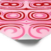 Crimson and Pink Mandala Pattern Poster (Ecke)