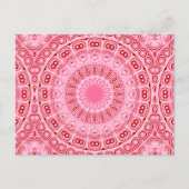 Crimson and Pink Mandala Pattern Postkarte (Vorderseite)
