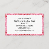 Crimson and Pink Mandala Pattern Visitenkarte (Rückseite)