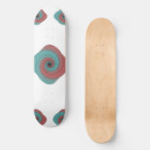 Crimson and Teal Vortex Skateboard (Vorderseite)