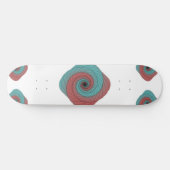 Crimson and Teal Vortex Skateboard (Horizontal)