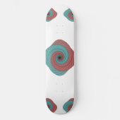 Crimson and Teal Vortex Skateboard (Vorderseite)