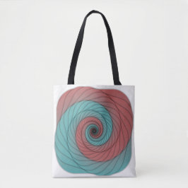 Crimson and Teal Vortex Tasche