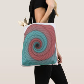Crimson and Teal Vortex Tasche (Von Nahem)