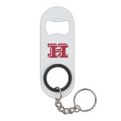 Crimson and White Stainless Keychain Bottle Opener Mini Flaschenöffner (Rückseite)