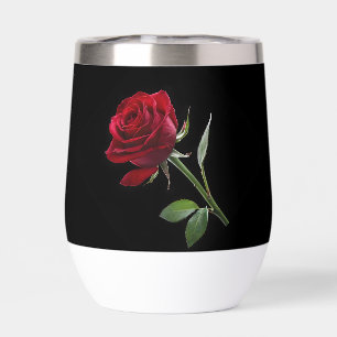 Crimson auf Ebenholz: Die einzelne rote Rose,