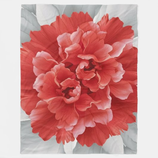 Crimson Azalea Fleece Blanket (Vorderseite)