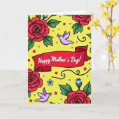Crimson Banner Muttertagskarte Karte (Gelbe Blume)