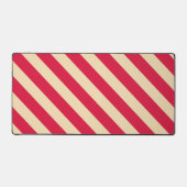 Crimson & Beige Diagonal Stripes Mat – Customize Schreibtischunterlage (Vorderseite)