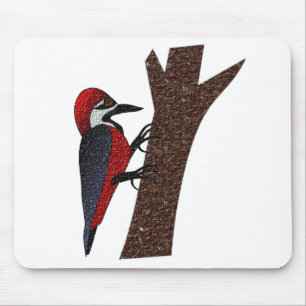 Crimson Bellied Woodpecker Mousepad