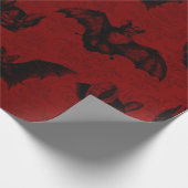Crimson & Black Vampyre Bats Geschenkpapier (Ecke)