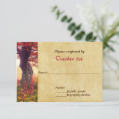Crimson Blätter Fall Weddinhg Einladung UAWG (Stehend Vorderseite)