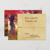 Crimson Blätter Fall Weddinhg Einladung UAWG (Vorne/Hinten)