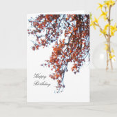 Crimson Blätter Happy Birthday Card Karte (Gelbe Blume)