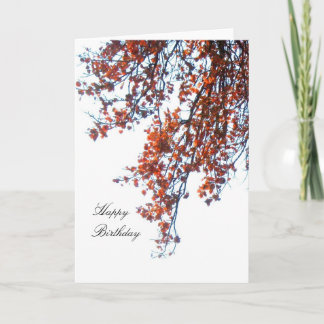 Crimson Blätter Happy Birthday Card Karte