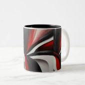 Crimson Bliss: Ein Duet in Rot und Weiß" Zweifarbige Tasse (VorderseiteRechts)