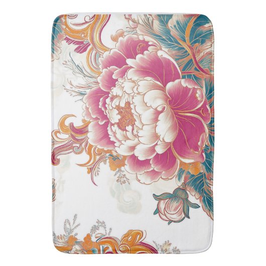 Crimson Bloom Badematte (Vorderseite Vertikal)