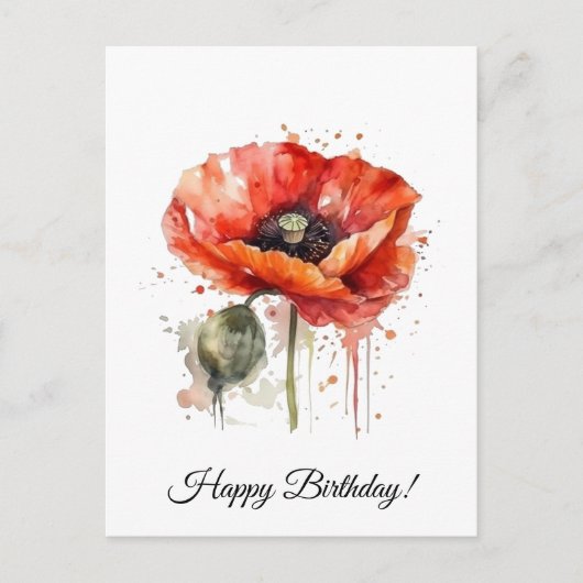 Crimson Bloom, Brauch Postkarte (Vorderseite)