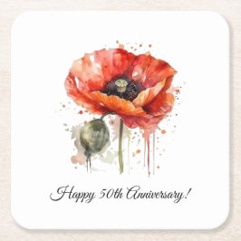 Crimson Bloom, Brauch Rechteckiger Pappuntersetzer