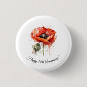 Crimson Bloom, custom Button (Vorderseite)