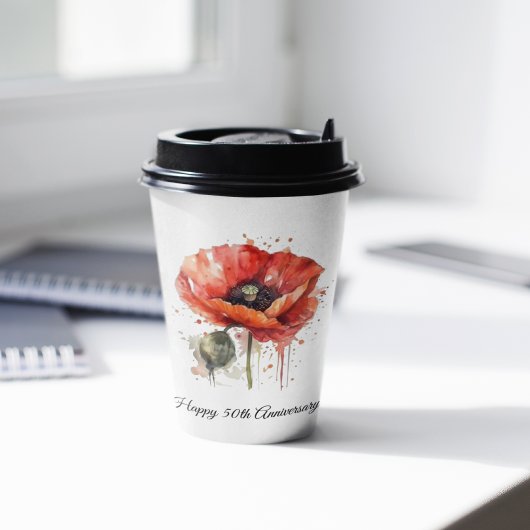 Crimson Bloom, custom Pappbecher