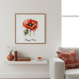 Crimson Bloom, custom Poster