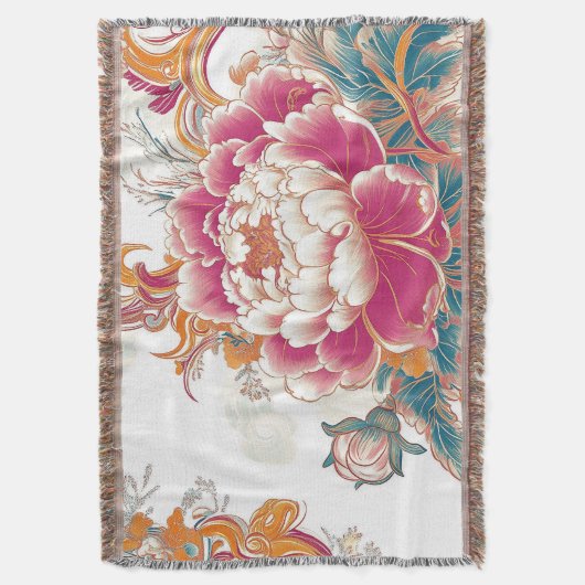 Crimson Bloom Decke (Vorderseite Vertikal)