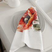 Crimson Bloom Geschirrtuch