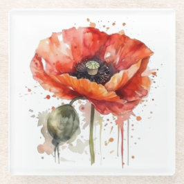 Crimson Bloom Glasuntersetzer