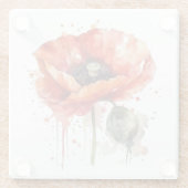 Crimson Bloom Glasuntersetzer (Rückseite)