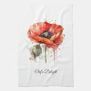 Crimson Bloom, individuell Geschirrtuch