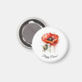 Crimson Bloom, individuell Magnet (Vorderseite/Rückseite)