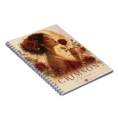Crimson Bloom Premium Notizbuch Notizblock (Rechte Seite)