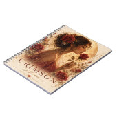 Crimson Bloom Premium Notizbuch Notizblock (Linke Seite)