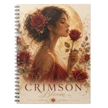 Crimson Bloom Premium Notizbuch 