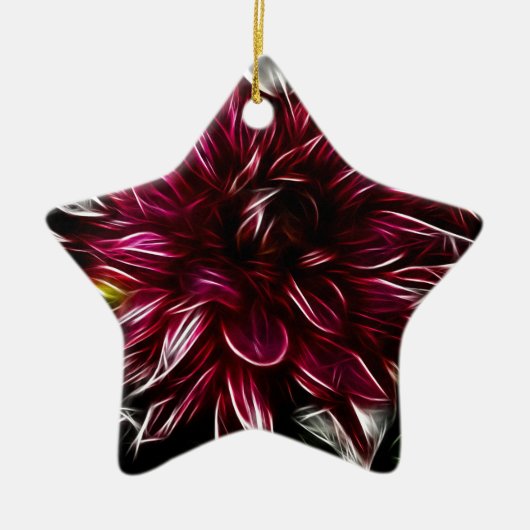 Crimson-Blume Keramikornament (Vorne)