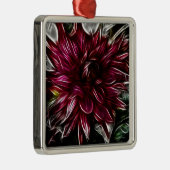 Crimson-Blume Silbernes Ornament (Rechts)