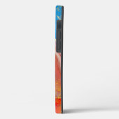 Crimson, Blush, Blau und Gold marmorierter Alkohol Case-Mate iPhone Hülle (Rückseite / Links)