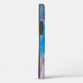 Crimson, Blush, Blau und Gold marmorierter Alkohol Case-Mate iPhone Hülle (Rückseite / Rechts)