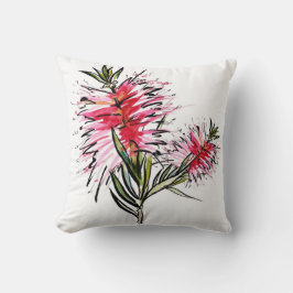 Crimson Bottlebrush Australian Native Blume Kissen