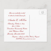 "Crimson Bouquet" [a] - Einladung zur Brautdusche (Rückseite)