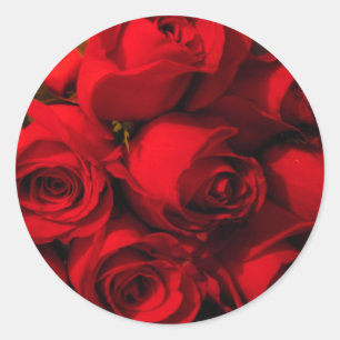 "Crimson Bouquet" Runder Aufkleber
