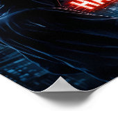 Crimson Breach in Midnight Silence Poster (Ecke)