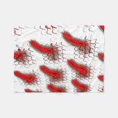 Crimson Brushwave Fleece Blanket (Vorderseite (Horizontal))