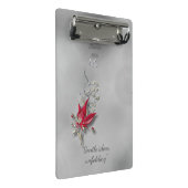 Crimson Butterfly Bloom Mini-Clip-Board Mini Klemmbrett (Schrägansicht)