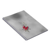 Crimson Butterfly Bloom Spiral notebook Notizblock (Rechte Seite)