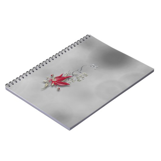 	Crimson Butterfly Bloom Spiral notebook  Notizblock (Linke Seite)