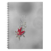 	Crimson Butterfly Bloom Spiral notebook  Notizblock (Vorderseite)