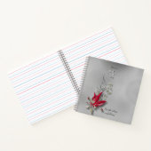 Crimson Butterfly Bloom spiral notebook Notizblock (Innenseite)
